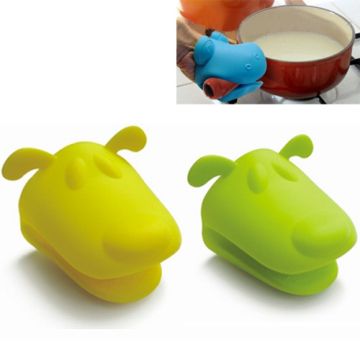 Silicone Oven Gloves Heat Resistant Mini Mitt Pot Holder Dog Head Shaped