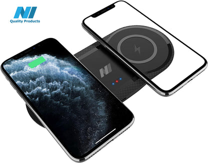 N1 Dual Wireless Charger Pad, 10W Max 2 in 1 Wireless Charging