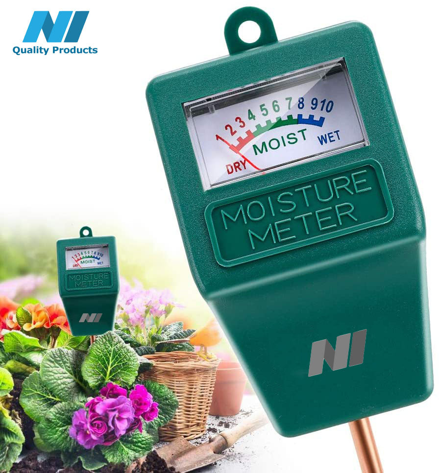 N1 Moisture Meter, Plant Soil PH Meter Indoor & Outdoor, Hygrometer Moisture Sensor Soil Test Kit Plant Water Meter for Garden, Farm, Lawn (No Battery Needed)