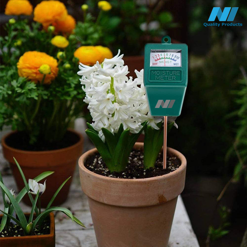 N1 Moisture Meter, Plant Soil PH Meter Indoor & Outdoor, Hygrometer Moisture Sensor Soil Test Kit Plant Water Meter for Garden, Farm, Lawn (No Battery Needed)