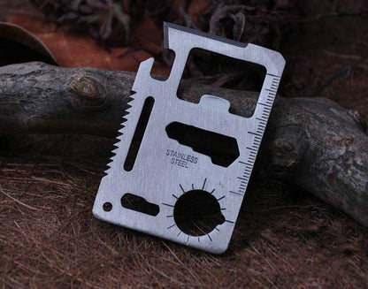 N1 Multi Tool 11 in 1 Wallet Thin Survival Pocket Size Credit Card Knife, Multifunction Outdoor Hunting, Survival Camping ,Military