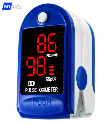 Finger Pulse Oximeter Blood Oxygen Saturation SpO2 Heart Rate O2 Monitor CE - LED