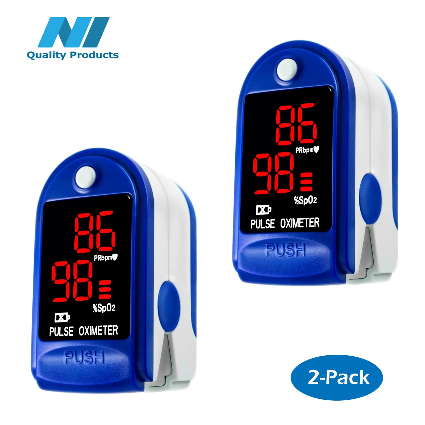 Finger Pulse Oximeter Blood Oxygen Saturation SpO2 Heart Rate O2 Monitor CE - LED