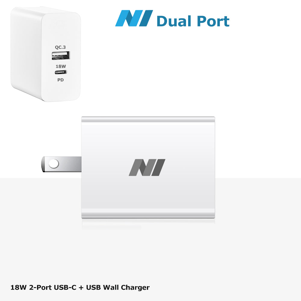 N1- PD 3.0 Fast Charger 18W 2-Port USB C Charger, Universal Fast Charger for iPhone 12/12 Mini/12 Pro Max, USB C Wall Charger for iPhone 11 Pro Max