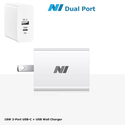 N1- PD 3.0 Fast Charger 18W 2-Port USB C Charger, Universal Fast Charger for iPhone 12/12 Mini/12 Pro Max, USB C Wall Charger for iPhone 11 Pro Max