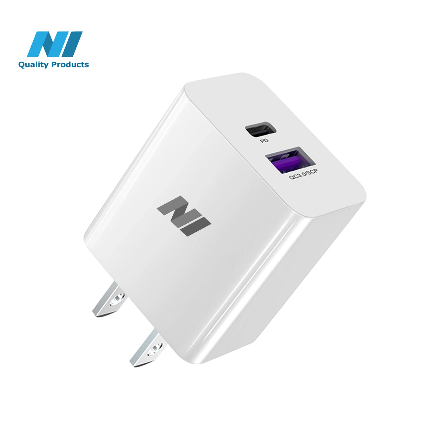 N1- PD 3.0 Fast Charger 18W 2-Port USB C Charger, Universal Fast Charger for iPhone 12/12 Mini/12 Pro Max, USB C Wall Charger for iPhone 11 Pro Max