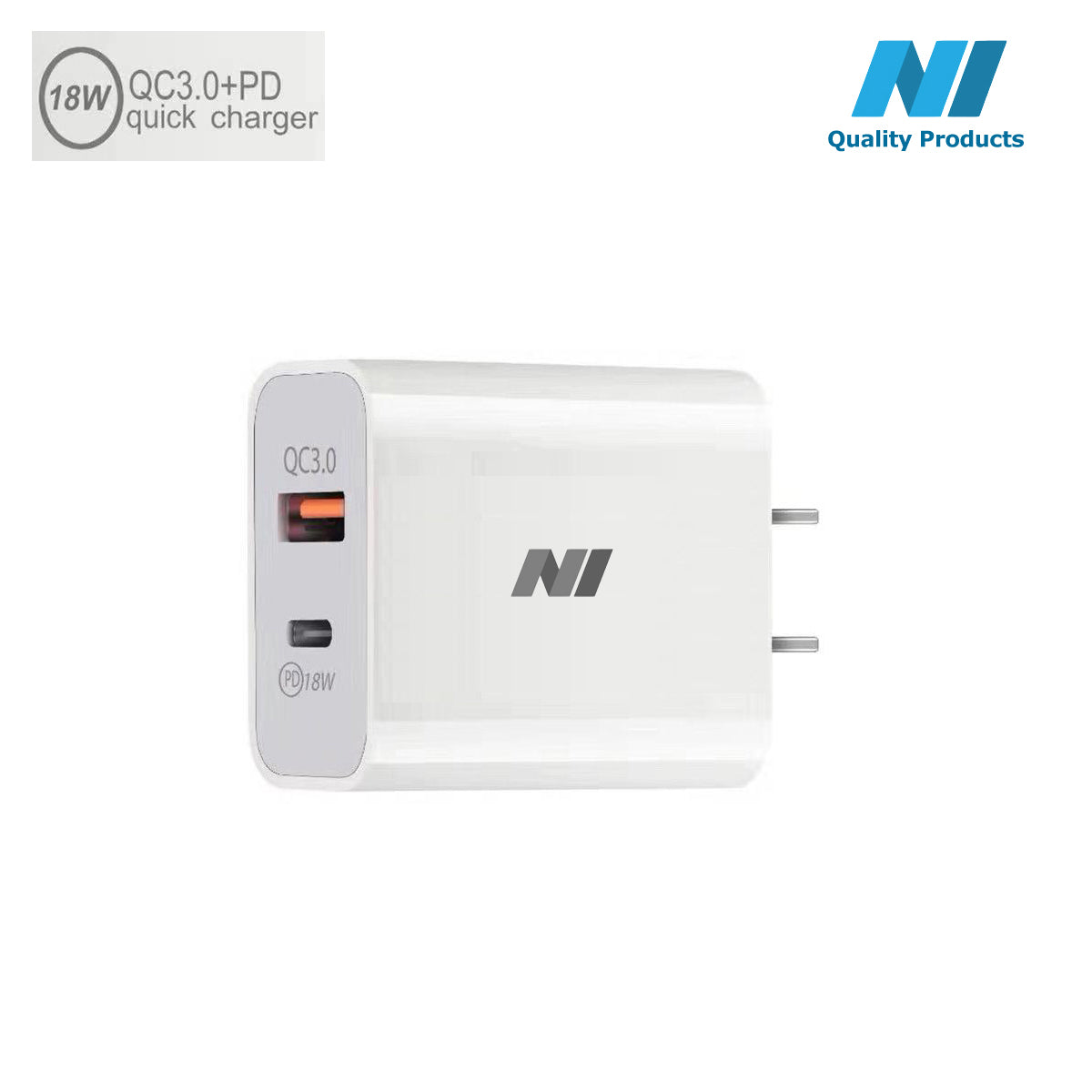 N1- PD 3.0 Fast Charger 18W 2-Port USB C Charger, Universal Fast Charger for iPhone 12/12 Mini/12 Pro Max, USB C Wall Charger for iPhone 11 Pro Max