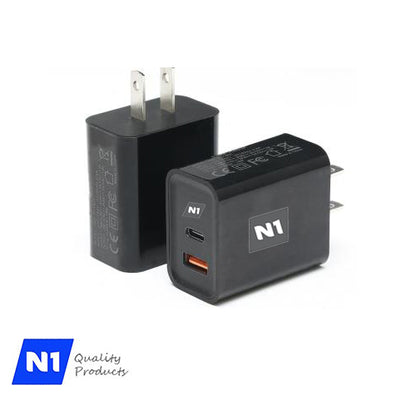 N1- PD 3.0 Fast Charger 18W 2-Port USB C Charger, Universal Fast Charger for iPhone 12/12 Mini/12 Pro Max, USB C Wall Charger for iPhone 11 Pro Max