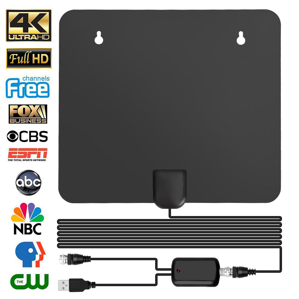 N1-HDTV Digital TV Antenna 4K 1080P , 300 Miles Range, HDTV Vhf Uhf, Watch Free Channels, Antenna + Amplifier