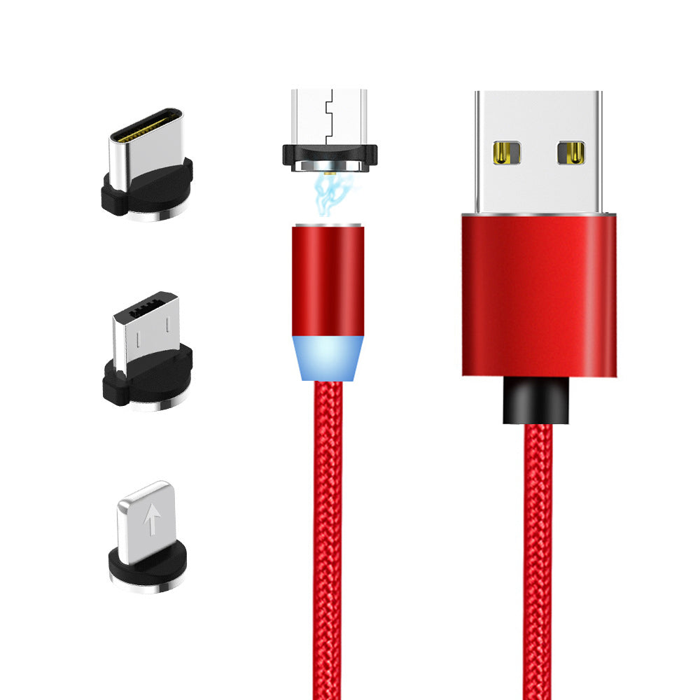 USB Magnetic Universal Charging Cable, High Quality Nylon Bend Free Magnetic Cable For Apple, Samsung, Android