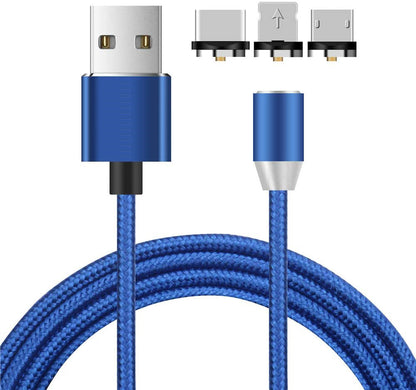 USB Magnetic Universal Charging Cable, High Quality Nylon Bend Free Magnetic Cable For Apple, Samsung, Android