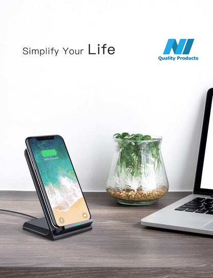 N1 Wireless Charger, Qi Certified Wireless Charging Stand Compatible with iPhone, Samsung Output Power