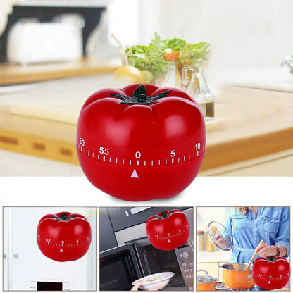 Mechanical Kitchen Countdown Timer Tomato Design, 60 Minutes Reminder Alarm