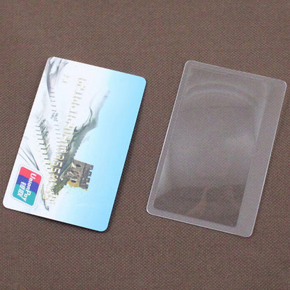 Credit Card Size Wallet Magnifying Glass with Holder - 3X Fresnel Magnifier