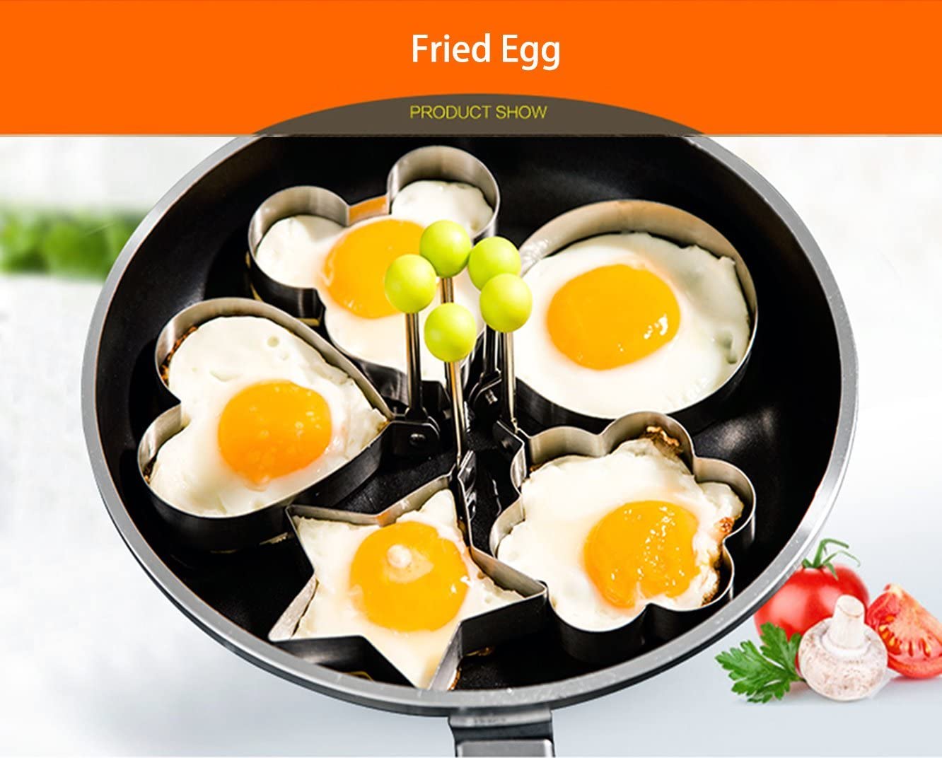 Best Pancake Mold Stainless Steel Fried Egg Kitchen Tool (Set Of 4 or 5)