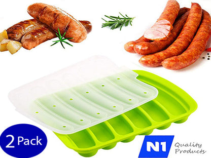 N1 Silicone Sausage Mold, Baking and ice Mold , DIY homemade Sausage Hot Dog Mold, lce and Candy Maker