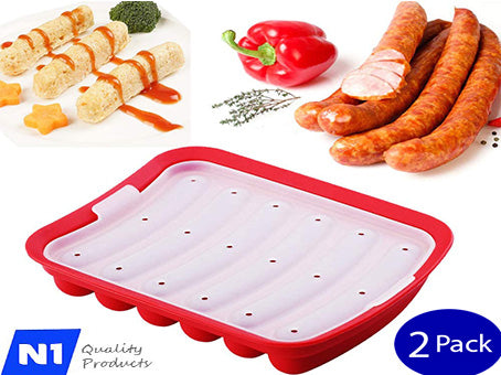 N1 Silicone Sausage Mold, Baking and ice Mold , DIY homemade Sausage Hot Dog Mold, lce and Candy Maker