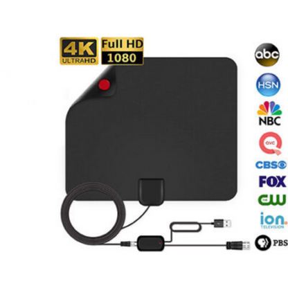 N1-HDTV Digital TV Antenna 4K 1080P , 300 Miles Range, HDTV Vhf Uhf, Watch Free Channels, Antenna + Amplifier