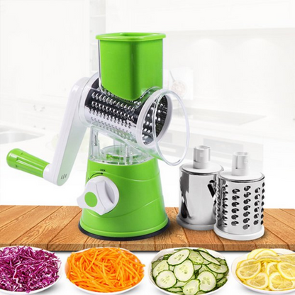 Rotary Cheese Grater, 3 Interchangeable Blades, Powerful Suction, Dishwasher Safe, Mandolines & Slicers