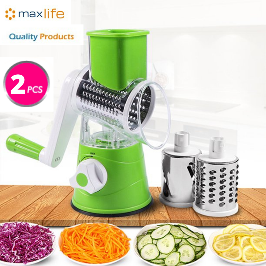 Rotary Cheese Grater, 3 Interchangeable Blades, Powerful Suction, Dishwasher Safe, Mandolines & Slicers