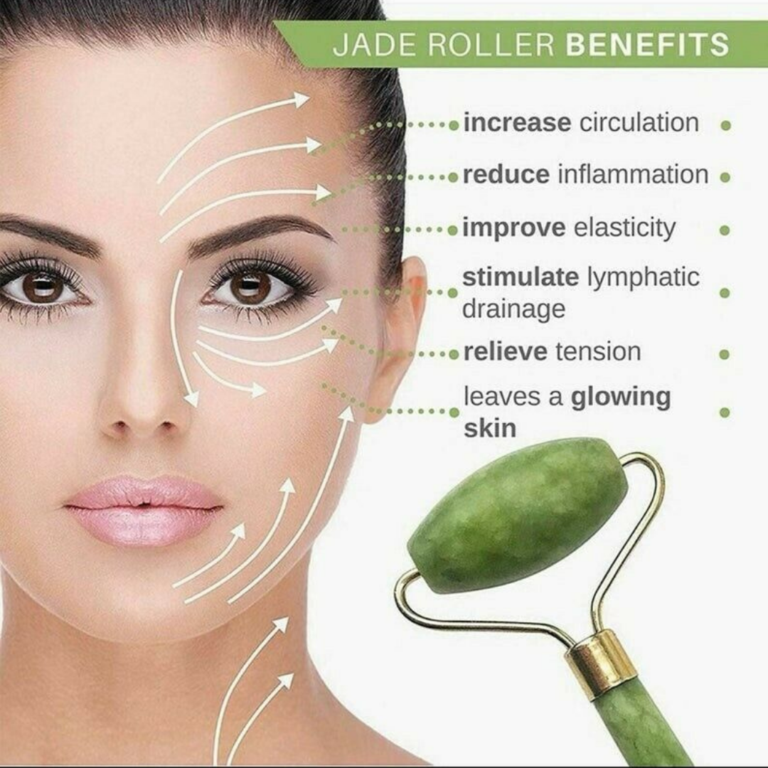 Facial Massage Jade Roller Slimming Face Body Eye Head Neck Beauty Best Tool