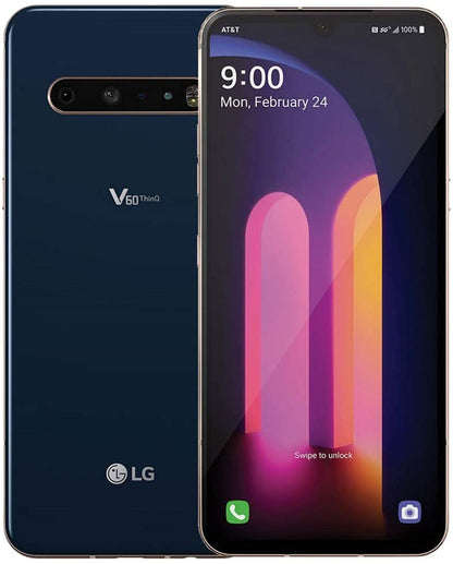 LG V60 ThinQ 5G LM-V600AM 128GB GSM Unlocked 6.8" P-OLED DisplayTriple 64MP+13MP+0.3MP Camera Phone