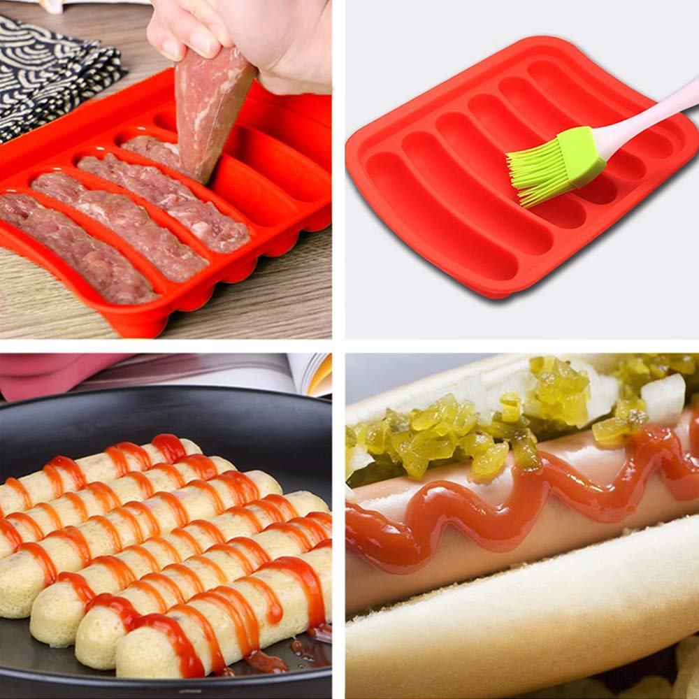 N1 Silicone Sausage Mold, Baking and ice Mold , DIY homemade Sausage Hot Dog Mold, lce and Candy Maker