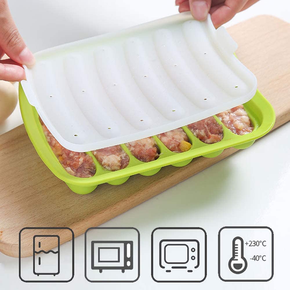 N1 Silicone Sausage Mold, Baking and ice Mold , DIY homemade Sausage Hot Dog Mold, lce and Candy Maker