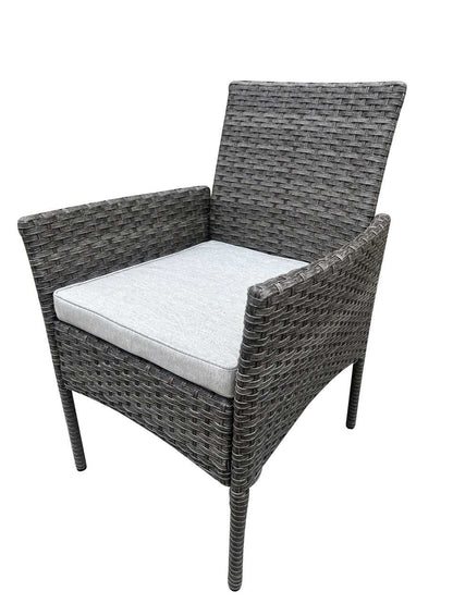 Prestige Patio Bistro Set 3-Piece Outdoor Conversation Set, Gray Wicker