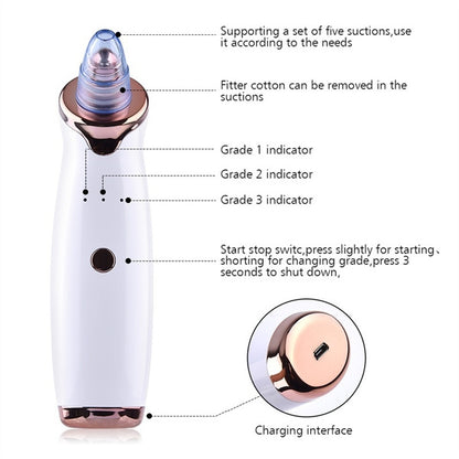 N1 Electric Blackhead Remover Pore Vacuum Suction Dermabrasion Face Cleaner