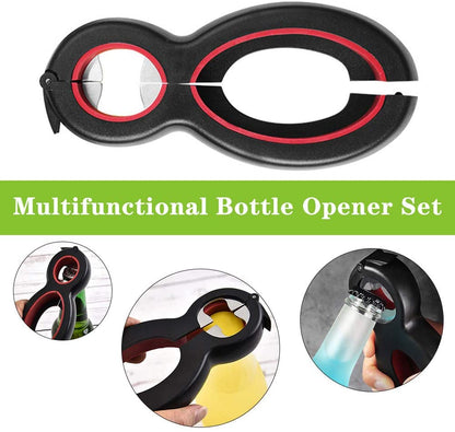 Multi Purpose Opener , All sizes Bottle Opener for Jars, Soda Can, Wine, Beer Lid Twist Off All in one