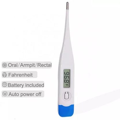 2-Pcs Digital Oral LCD Fever Thermometer For Adult, Baby, Kids