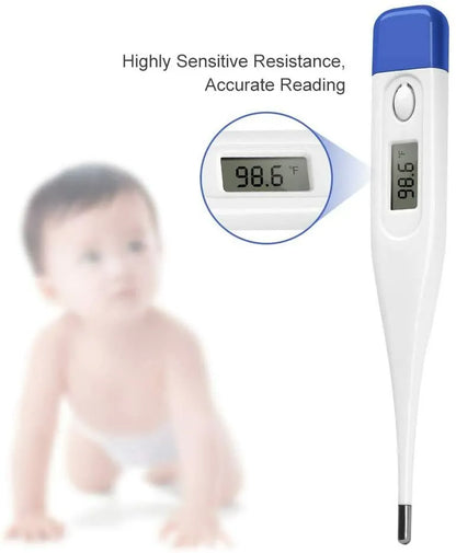 2-Pcs Digital Oral LCD Fever Thermometer For Adult, Baby, Kids