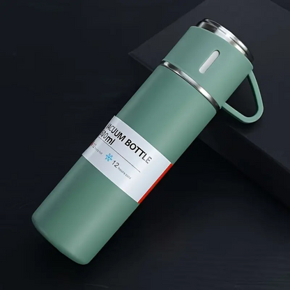 Stainless Steel Thermo 500ml/16.9oz Vacuum Insulated Bottle with Cup for Coffee Hot Drink and Cold Drink Water Flask