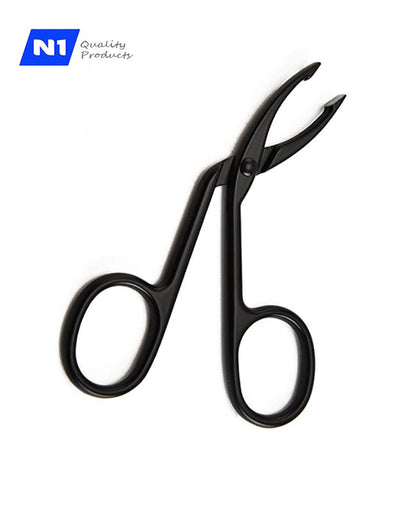 N1 Stainless Steel Elbow Eyebrow Pliers Clip Scissors Tweezers Slant Tip Straight Pointed, Salon Quality. Professional Eyebrow Plucking Makeup Beauty Tools