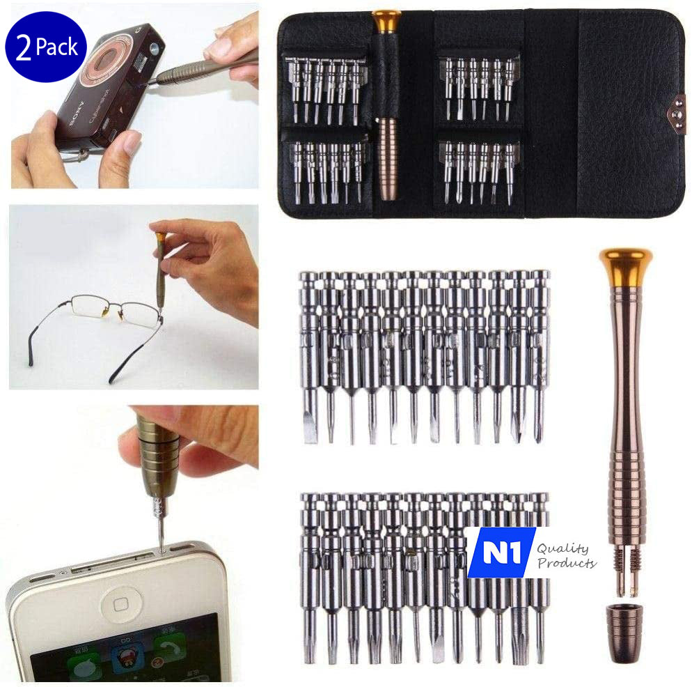 N1 Small Mini Precision Screwdriver 25 Pcs Set , Magnetic Bits, For Mobile Phones, Watch Jewelry Electronic Repair Tools & Home Improvement